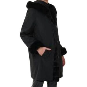 ANDREW MARC Layla Faux Fur Hooded Coat Size XS